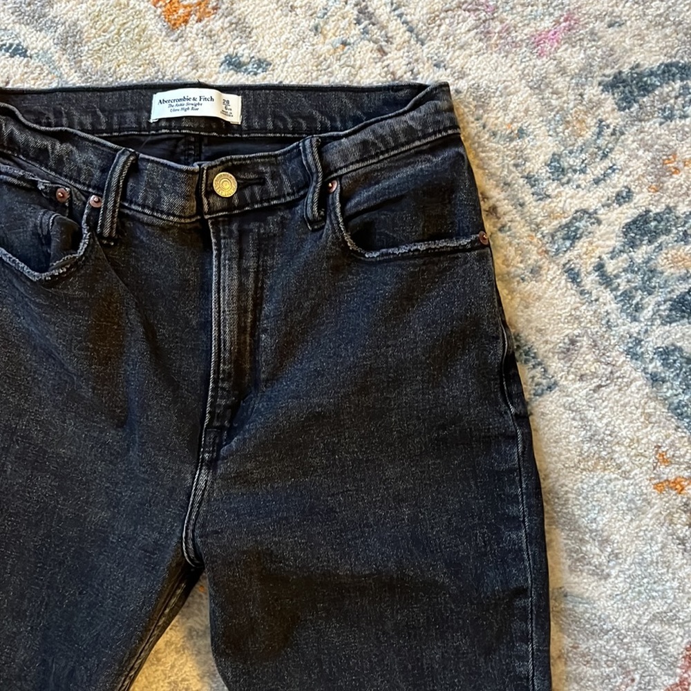 The Ankle Straight Ultra High Rise Jeans